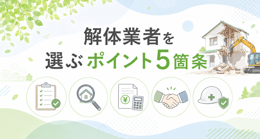 解体業者を選ぶポイント5箇条