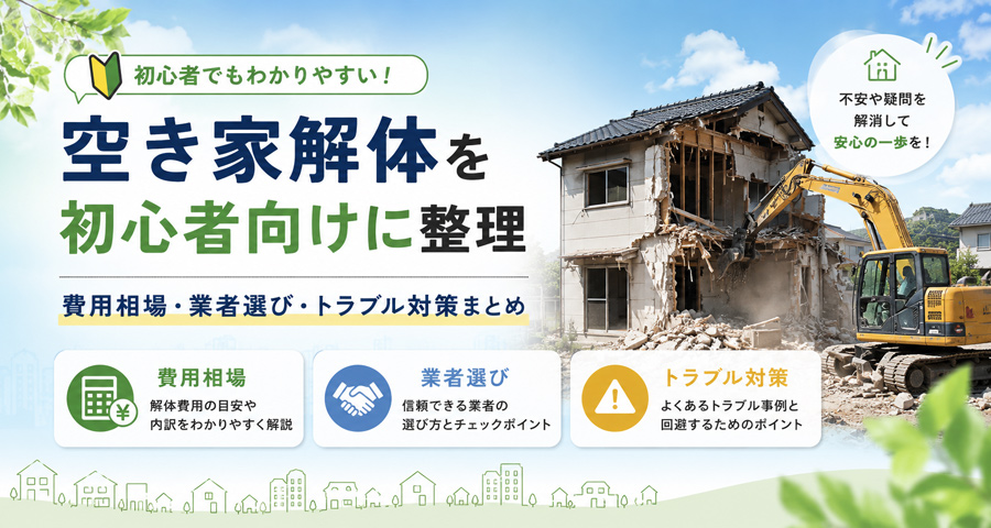 空き家解体を初心者向けに整理